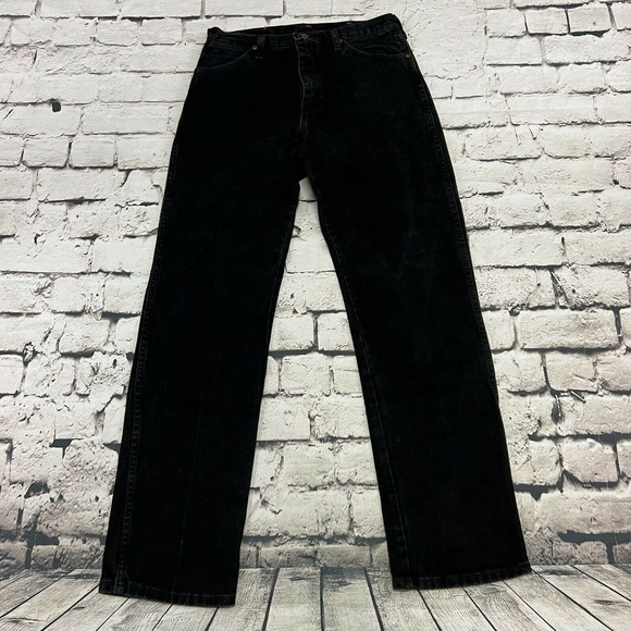 Wrangler Other - Wrangler Men's Jeans Western Black Straight Regular Fit Size 33x34